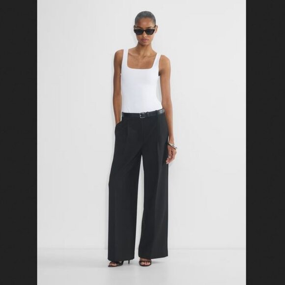 🥬NWOT Aritzia Babaton Contour Second-skin Squareneck Sleeveless Bodysuit Grey - Picture 5 of 16